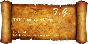 Tálas György névjegykártya