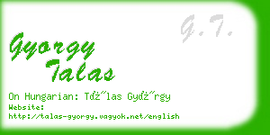 gyorgy talas business card